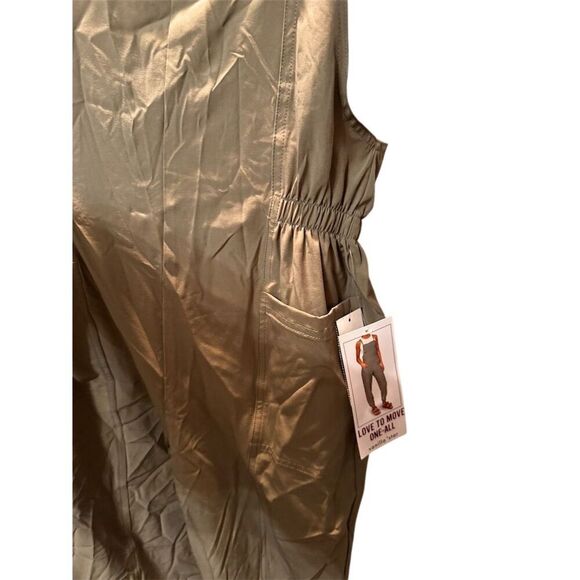 Vanilla Star Women's olive drab Green Lightweight Overalls Size M Spring - Picture 5 of 11